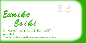 eunike csiki business card